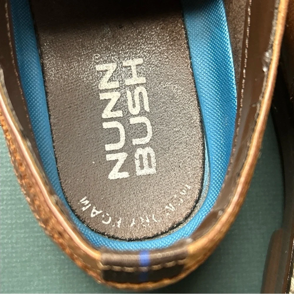 Nunn Bush Shoes Mens 8M Dress Oxford Brown Leather Lace Up Low Top Cap‎ Toe
